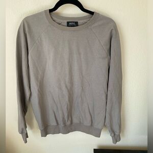 A.P.C. Women’s Taupe Pullover Cotten Sweatshirt Size M Loungewear Athleisure